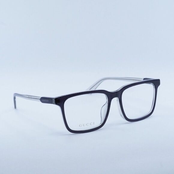 Gucci GG1120OA 002 Eyeglasses Grey 55mm Square Frame - Picture 10 of 11